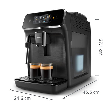 Philips Serie 2200 Macchina da Caffè Automatica con Montalatte, Espresso e Caffè, 2 Bevande One Touch