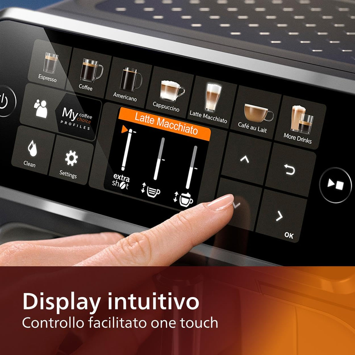 Philips Serie 5400 Macchina da Caffè Automatica con Caraffa LatteGo, 12 Bevande One Touch