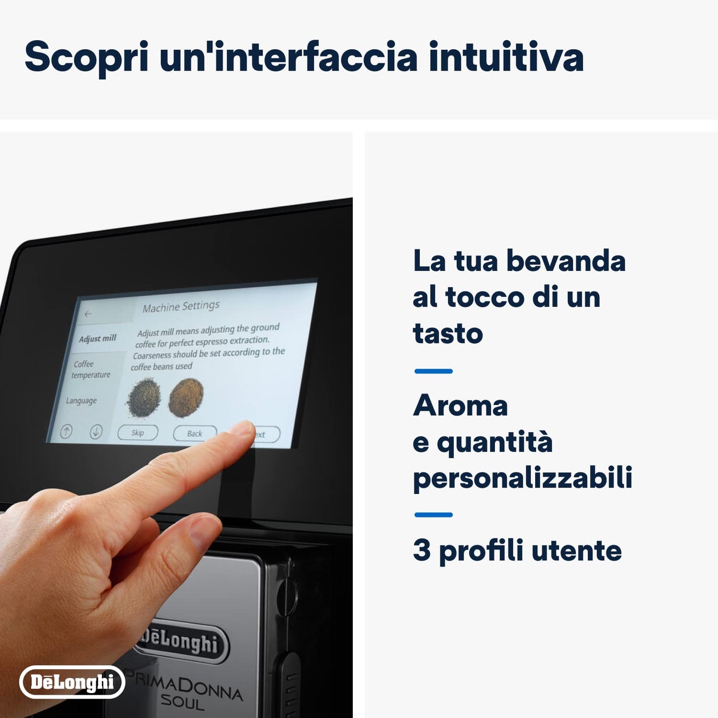 De'Longhi PrimaDonna Soul ECAM612.55.SB Macchina da Caffè Automatica con LatteCrema e Bean Adapt