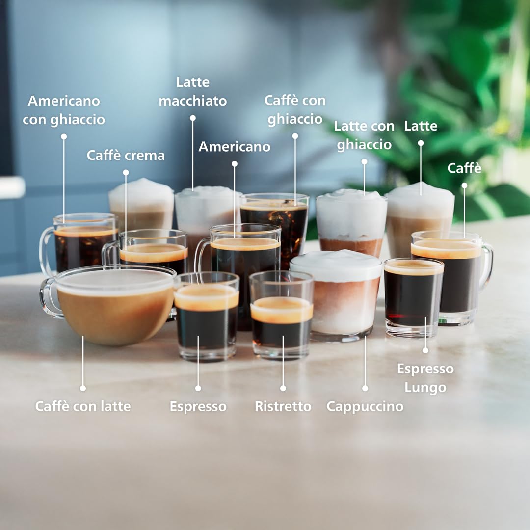 Philips Serie 5500 Macchina da Caffè Automatica con Caraffa LatteGo, 20 Bevande One Touch