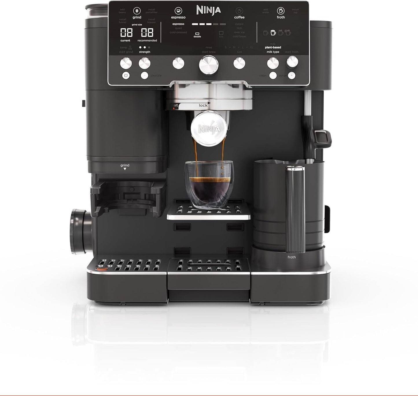 Ninja Luxe Premier ES601EUBK Macchina da Caffè 3 in 1 Espresso, Cold Brew e Caffè Filtro, Nera