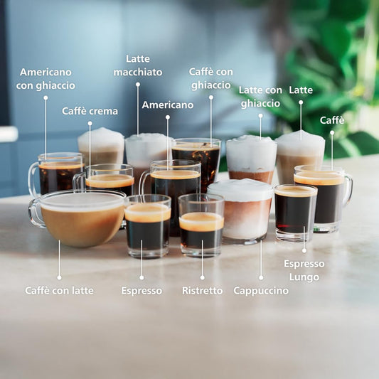 Philips Serie 5500 Macchina da Caffè Automatica con Caraffa LatteGo, 20 Bevande One Touch