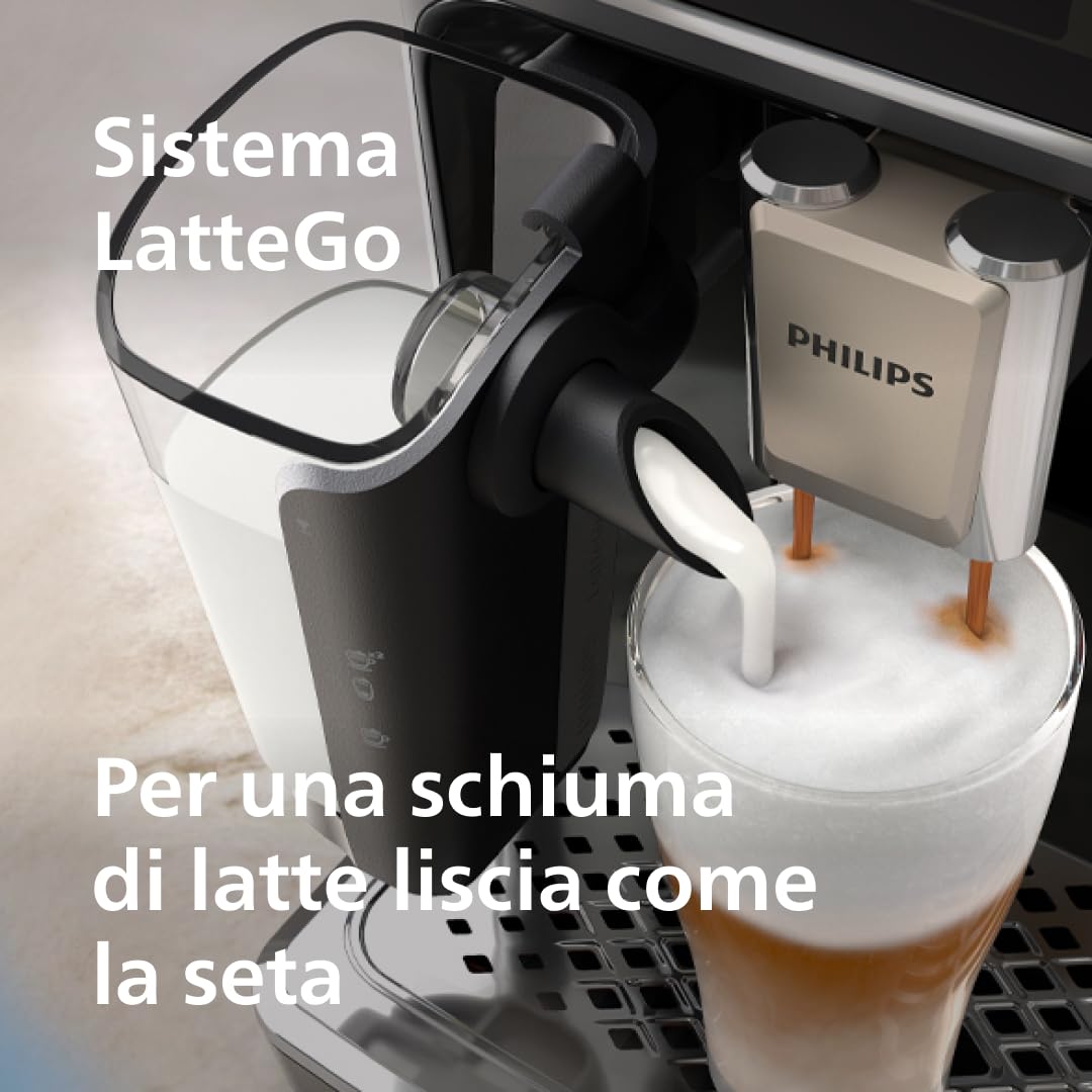 Philips Serie 5500 Macchina da Caffè Automatica con Caraffa LatteGo, 20 Bevande One Touch