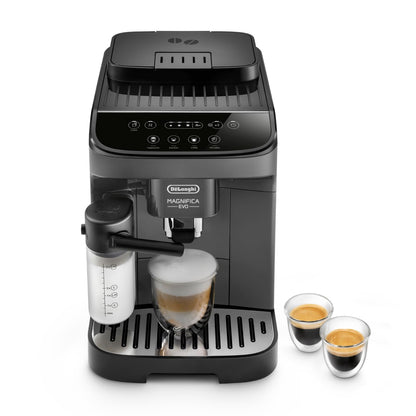 De'Longhi Magnifica Evo Macchina da Caffè Automatica con Montalatte, 4 Bevande One Touch, Grigia