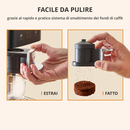 Krups Coffee Crush Extra SA4028 Macchina da Caffè Automatica con Macinacaffè Integrato, Nera