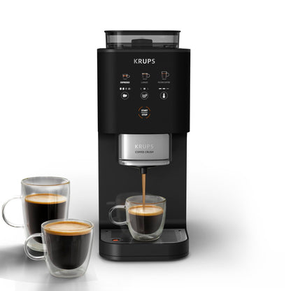 Krups Coffee Crush Extra SA4028 Macchina da Caffè Automatica con Macinacaffè Integrato, Nera