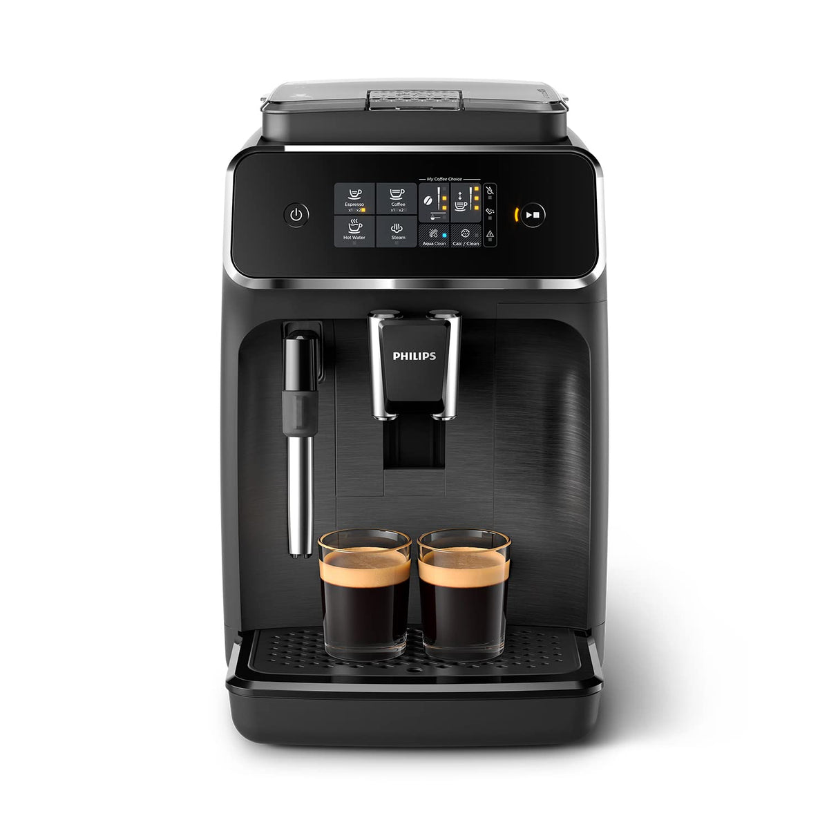 Philips Serie 2200 Macchina da Caffè Automatica con Montalatte, Espresso e Caffè, 2 Bevande One Touch