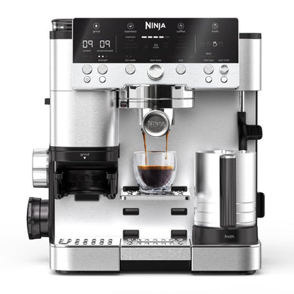 Ninja Luxe Premiere ES601EU Macchina da Caffè 3 in 1 per Espresso, Cappuccino e Caffè Filtro, Argento