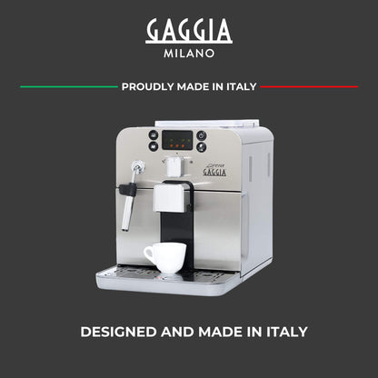Gaggia Brera RI9305/01 Macchina da Caffè Automatica per Espresso e Cappuccino, Caffè in Grani, Argento