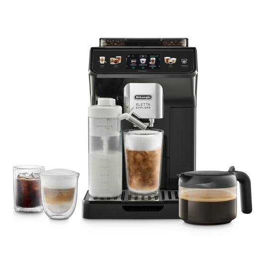 De'Longhi Eletta Explore ECAM452.67.G Macchina da Caffè Automatica con LatteCrema, oltre 50 Bevande, Grigia