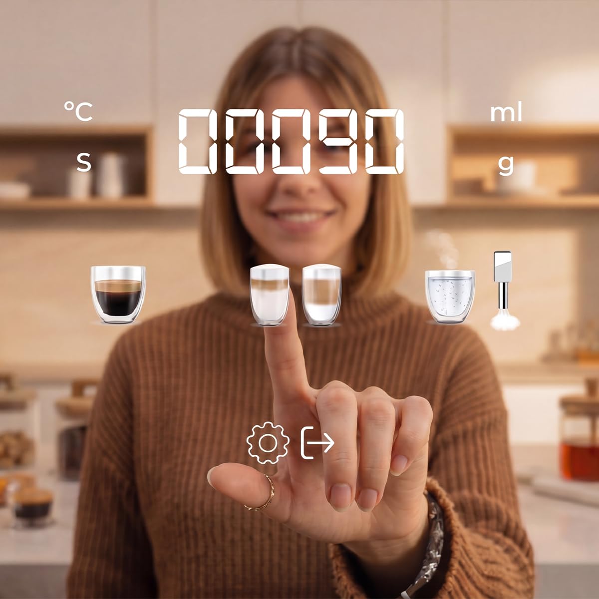Cecotec Cremmaet Latte Art Elite Macchina da Caffè Automatica con Montalatte, 19 Bar, 6 Bevande