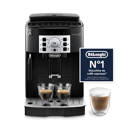 De'Longhi Magnifica S ECAM22.110.B Macchina da Caffè Automatica con Montalatte, 4 Bevande One Touch, Nera