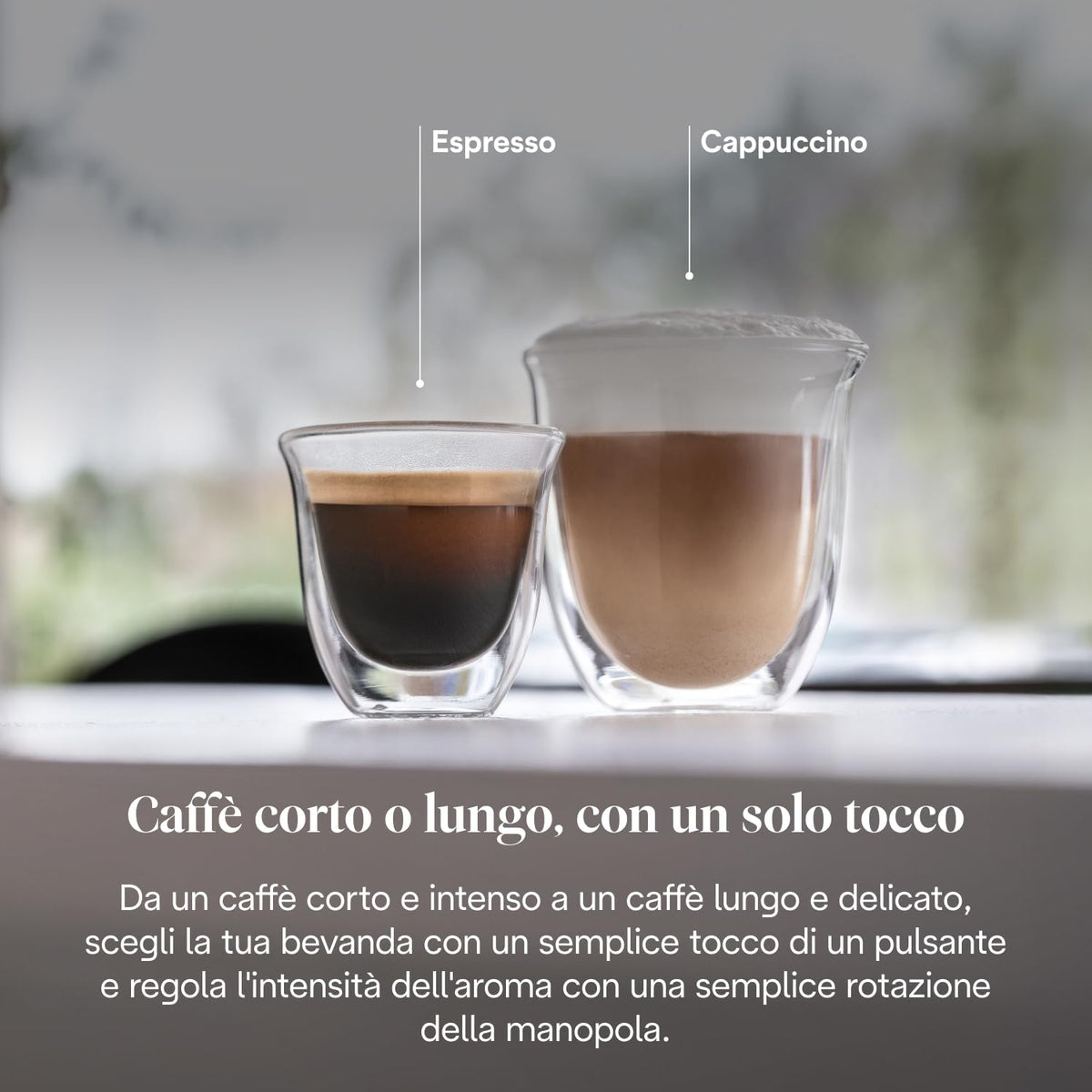 De'Longhi Magnifica S ECAM22.110.B Macchina da Caffè Automatica con Montalatte, 4 Bevande One Touch, Nera