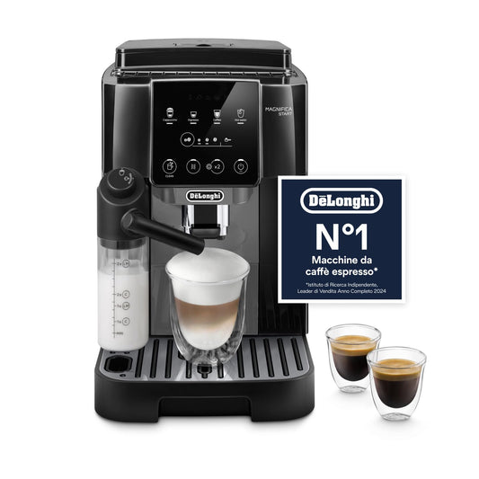 De'Longhi Magnifica Start ECAM222.60.BG Macchina da Caffè Automatica con Montalatte, 4 Bevande, Grigia