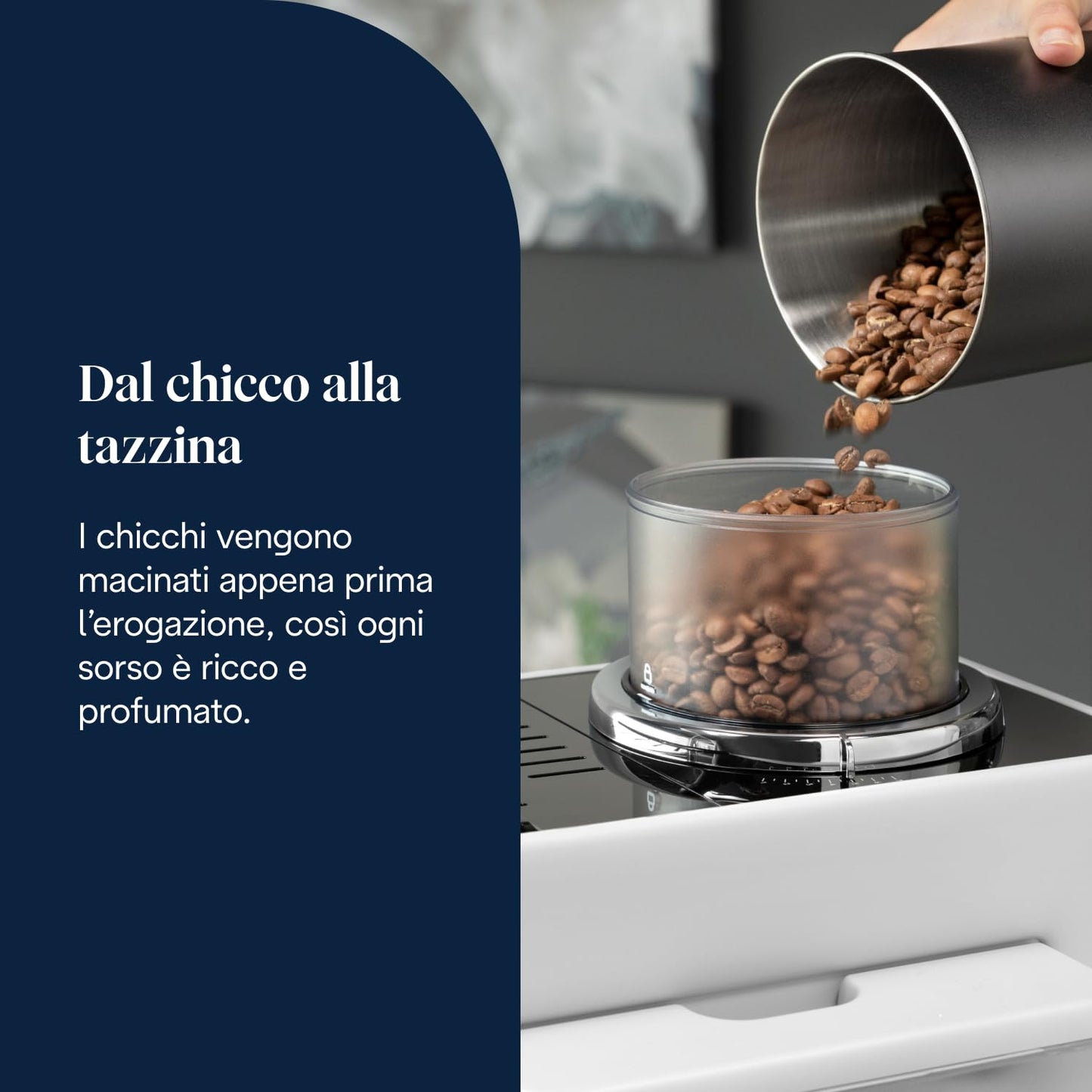 De'Longhi Rivelia Perfetto EXAM440.55.W Macchina da Caffè Automatica con Montalatte e Display Touch, Bianca