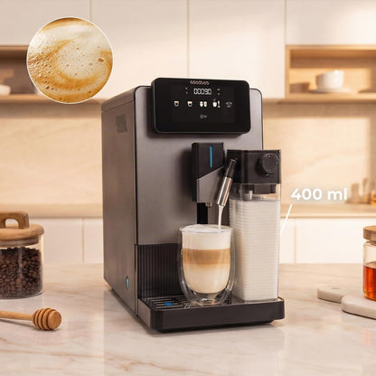 Cecotec Cremmaet Latte Art Elite Macchina da Caffè Automatica con Montalatte, 19 Bar, 6 Bevande