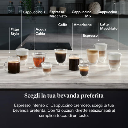 De'Longhi Magnifica Evo Next ECAM312.80.TB Macchina da Caffè Automatica con Montalatte e Display Touch