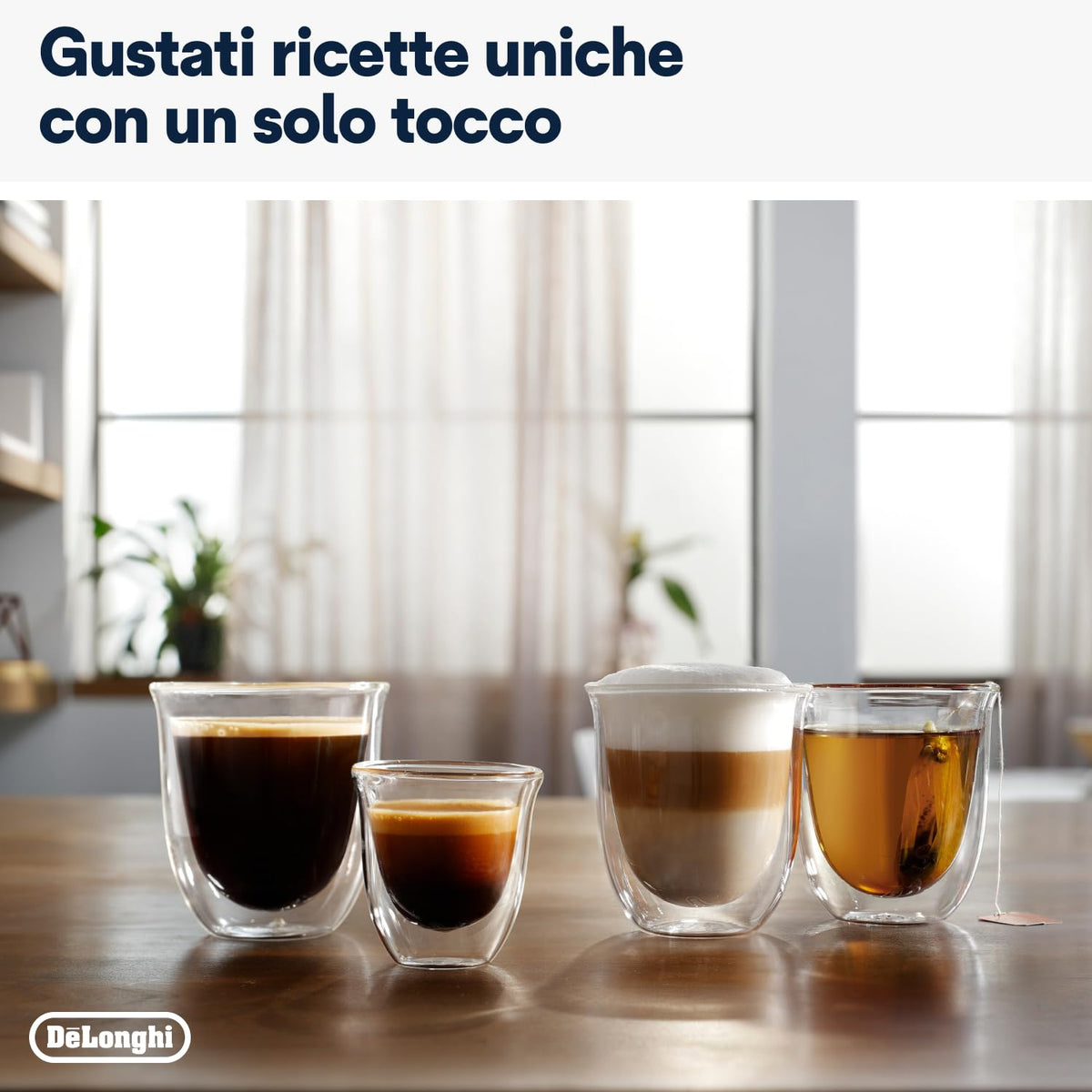 De'Longhi Magnifica Evo Macchina da Caffè Automatica con Montalatte, 4 Bevande One Touch, Grigia