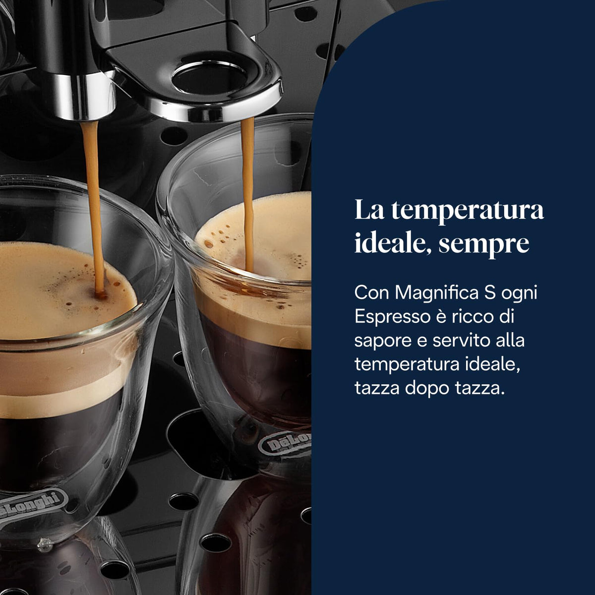 De'Longhi Magnifica S ECAM22.110.B Macchina da Caffè Automatica con Montalatte, 4 Bevande One Touch, Nera