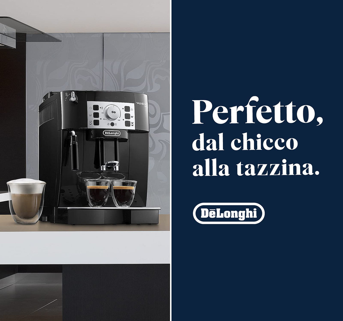 De'Longhi Magnifica S ECAM22.110.B Macchina da Caffè Automatica con Montalatte e Filtro Acqua DLSC002, Nera