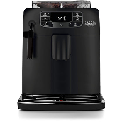 Gaggia Velasca Black RI8260/01 Macchina da Caffè Automatica per Espresso e Cappuccino, Caffè in Grani, Nera