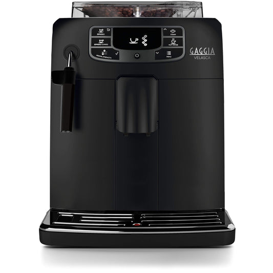 Gaggia Velasca Black RI8260/01 Macchina da Caffè Automatica per Espresso e Cappuccino, Caffè in Grani, Nera