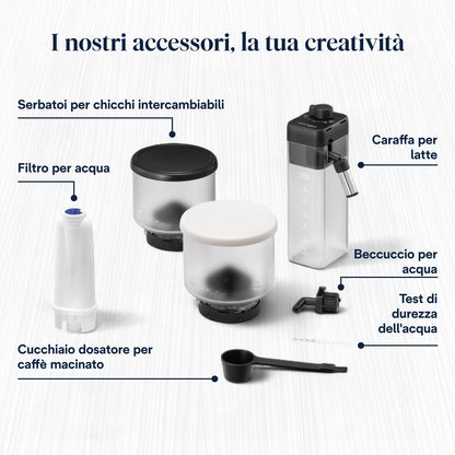 De'Longhi Rivelia Perfetto EXAM440.55.W Macchina da Caffè Automatica con Montalatte e Display Touch, Bianca