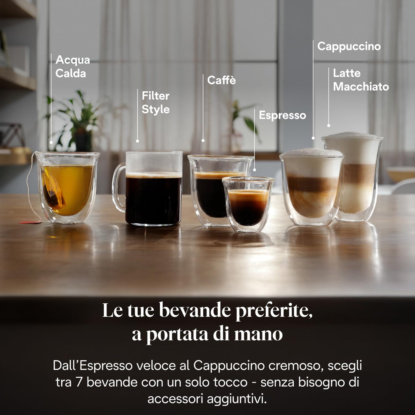 De'Longhi Magnifica Evo ECAM292.81.B Macchina da Caffè Automatica con Montalatte, 7 Bevande, Nera