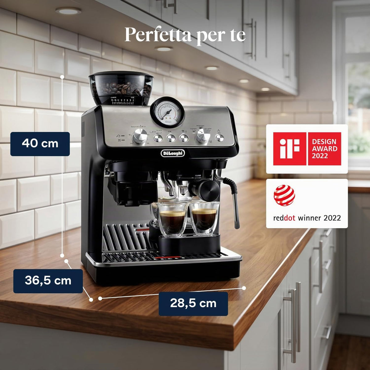 De'Longhi La Specialista Arte Macchina da Caffè Espresso, 3 Bevande, Nera