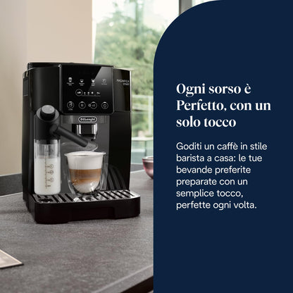 De'Longhi Magnifica Start ECAM222.60.BG Macchina da Caffè Automatica con Montalatte, 4 Bevande, Grigia