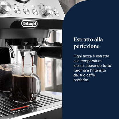 De'Longhi La Specialista Arte Macchina da Caffè Espresso, 3 Bevande, Nera