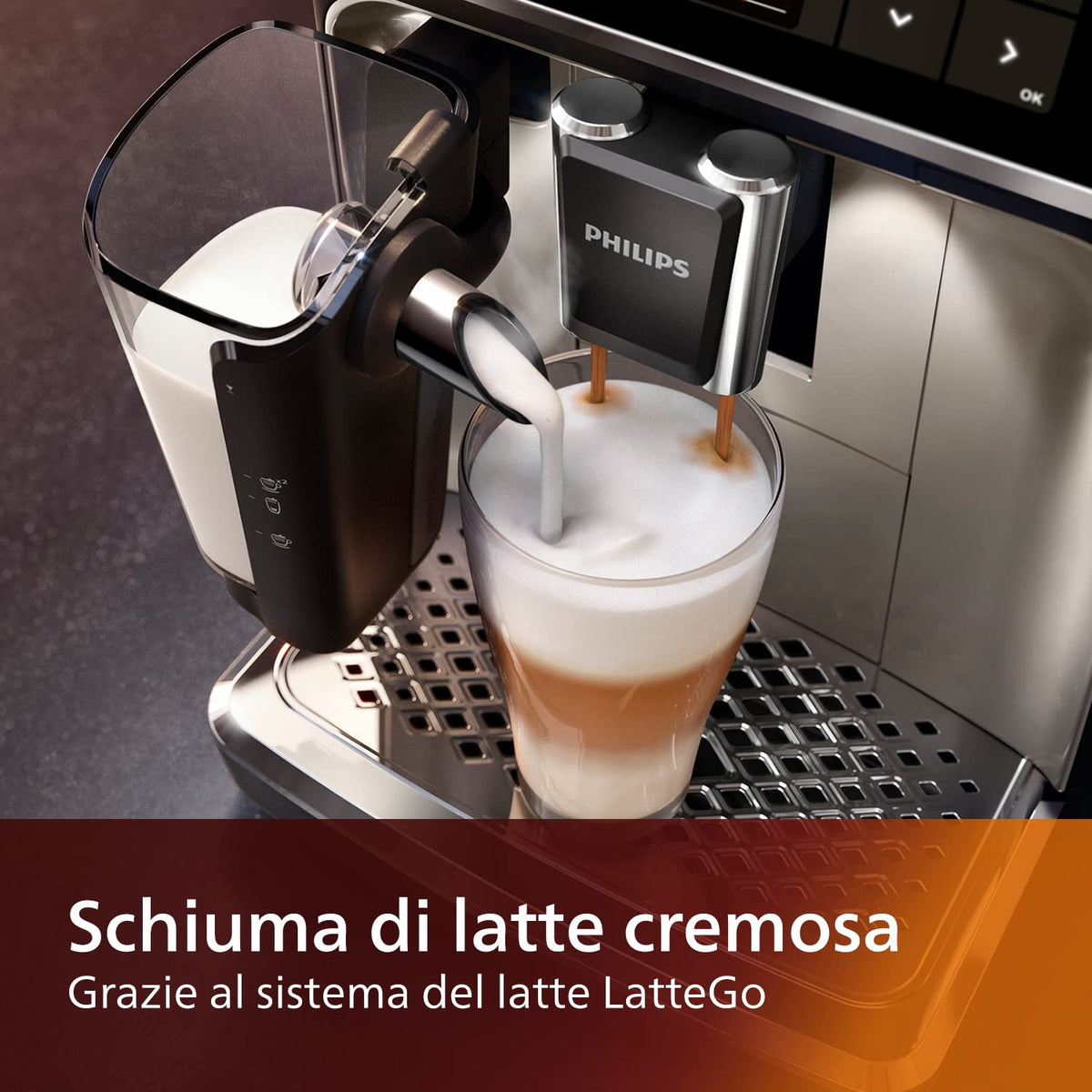 Philips Serie 5400 Macchina da Caffè Automatica con Caraffa LatteGo, 12 Bevande