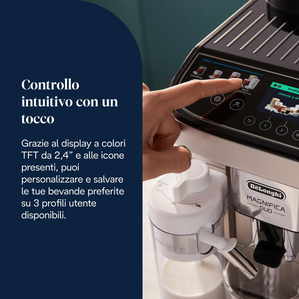 De'Longhi Magnifica Duo ECAM332.80.SXB Macchina da Caffè Automatica per Espresso e Cappuccino