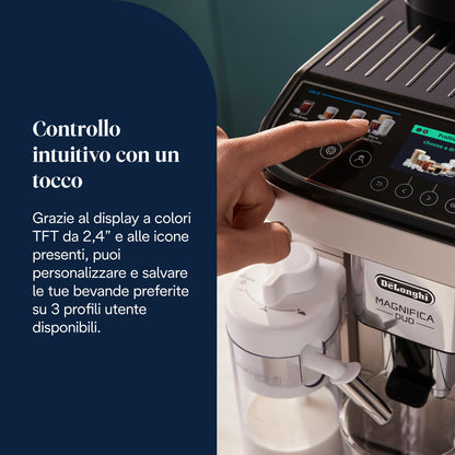 De'Longhi Magnifica Duo ECAM332.80.SXB Macchina da Caffè Automatica per Espresso e Cappuccino