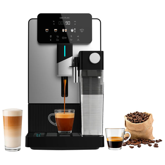 Cecotec Cremmaet Latte Art Elite Macchina da Caffè Automatica con Montalatte, 19 Bar, 6 Bevande
