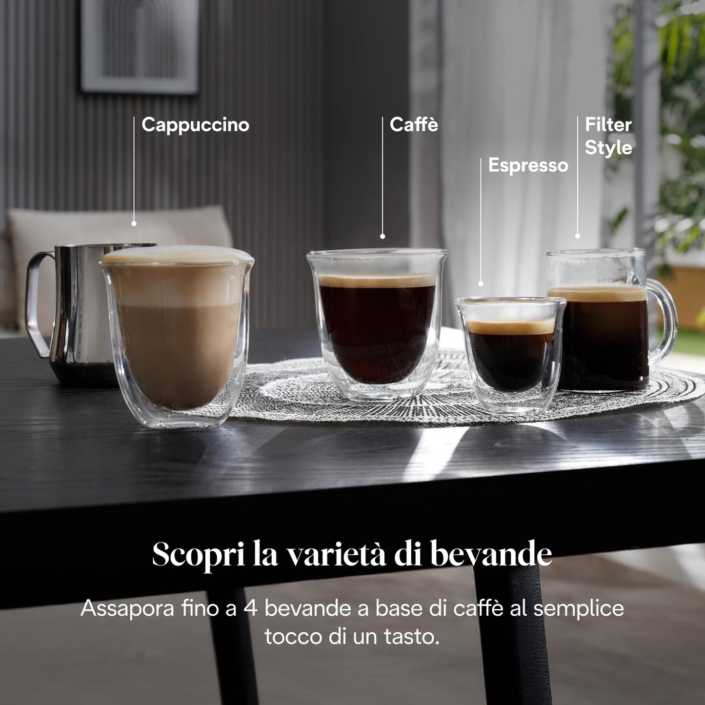 De'Longhi Magnifica Start ECAM222.20.B Macchina da Caffè Automatica con Montalatte, 4 Bevande One Touch, Nera