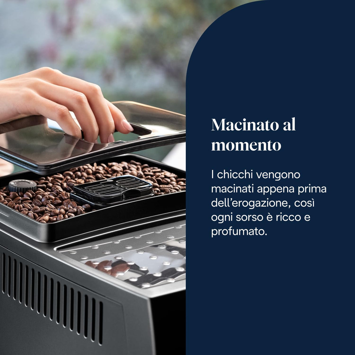 De'Longhi Magnifica S ECAM22.110.B Macchina da Caffè Automatica con Montalatte, 4 Bevande One Touch, Nera
