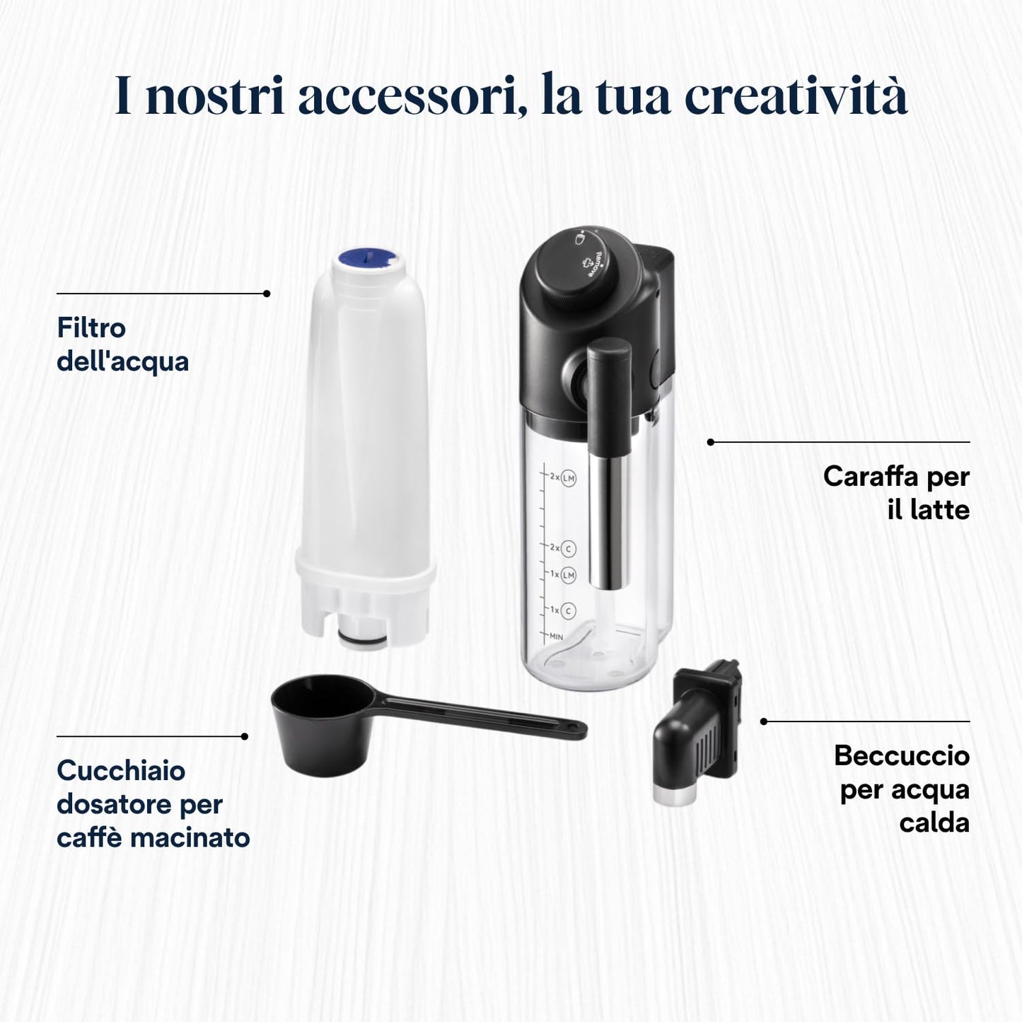 De'Longhi Magnifica Evo ECAM292.81.B Macchina da Caffè Automatica con Montalatte, 7 Bevande, Nera