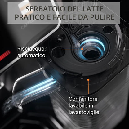 Krups Sensation Milk M50 EA912E Macchina da Caffè Automatica in Grani con Montalatte, Argento
