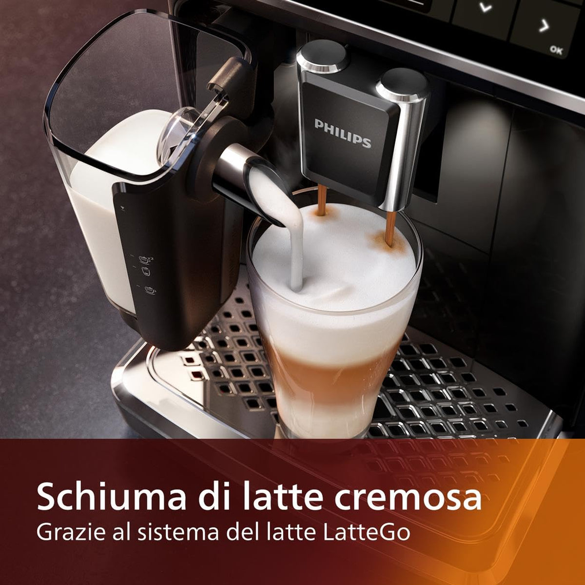 Philips Serie 5400 Macchina da Caffè Automatica con Caraffa LatteGo, 12 Bevande One Touch