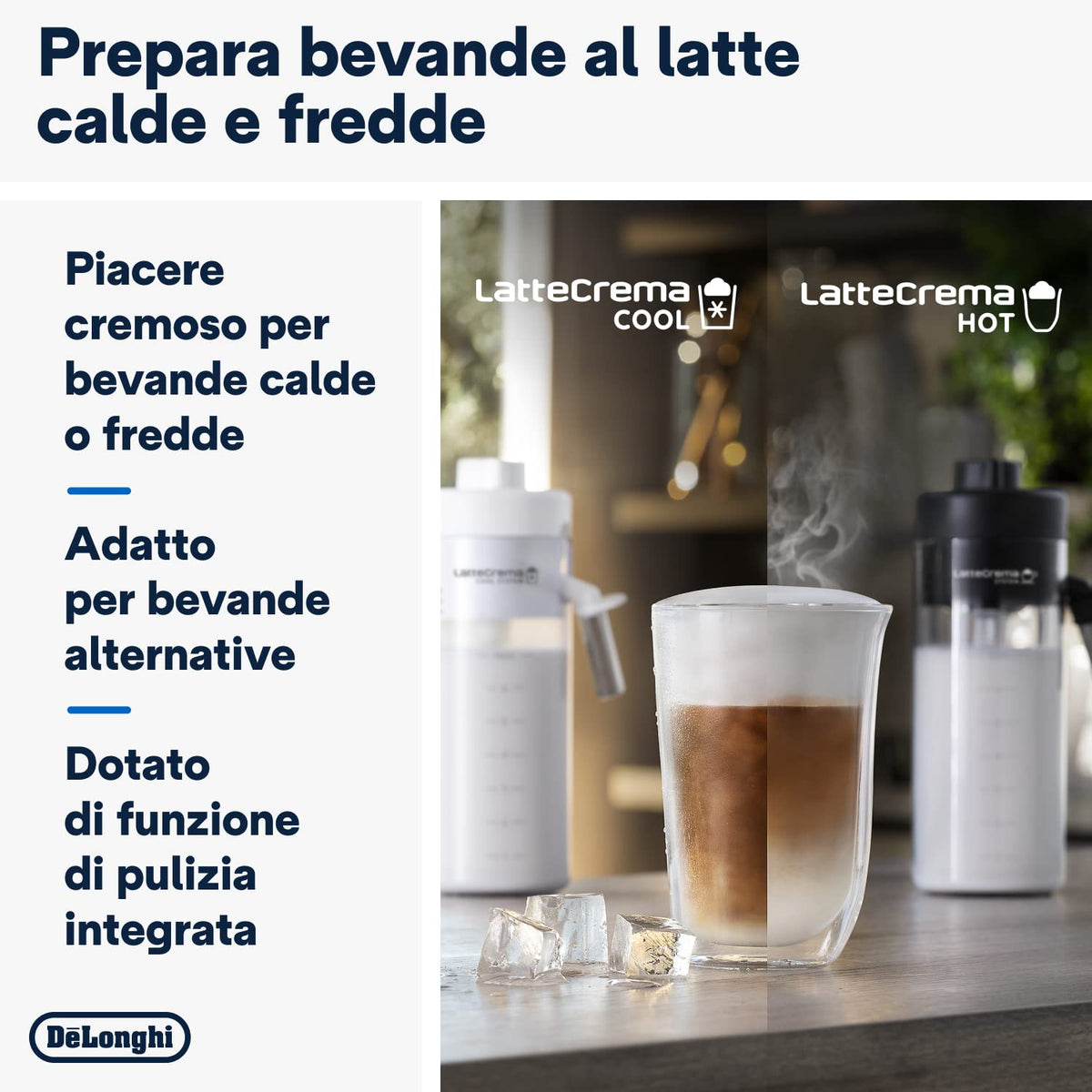 De'Longhi Eletta Explore ECAM452.67.G Macchina da Caffè Automatica con LatteCrema, oltre 50 Bevande, Grigia