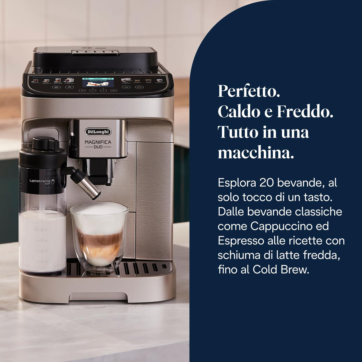 De'Longhi Magnifica Duo ECAM332.80.SXB Macchina da Caffè Automatica per Espresso e Cappuccino