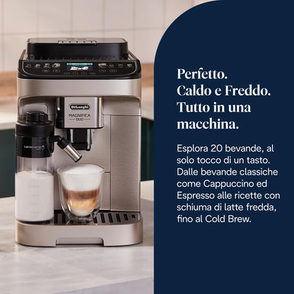 De'Longhi Magnifica Duo ECAM332.80.SXB Macchina da Caffè Automatica per Espresso e Cappuccino