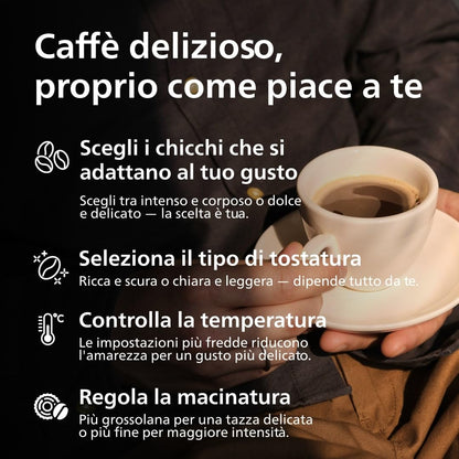 Philips Serie 2200 Macchina da Caffè Automatica con Montalatte, Espresso e Caffè, 2 Bevande One Touch