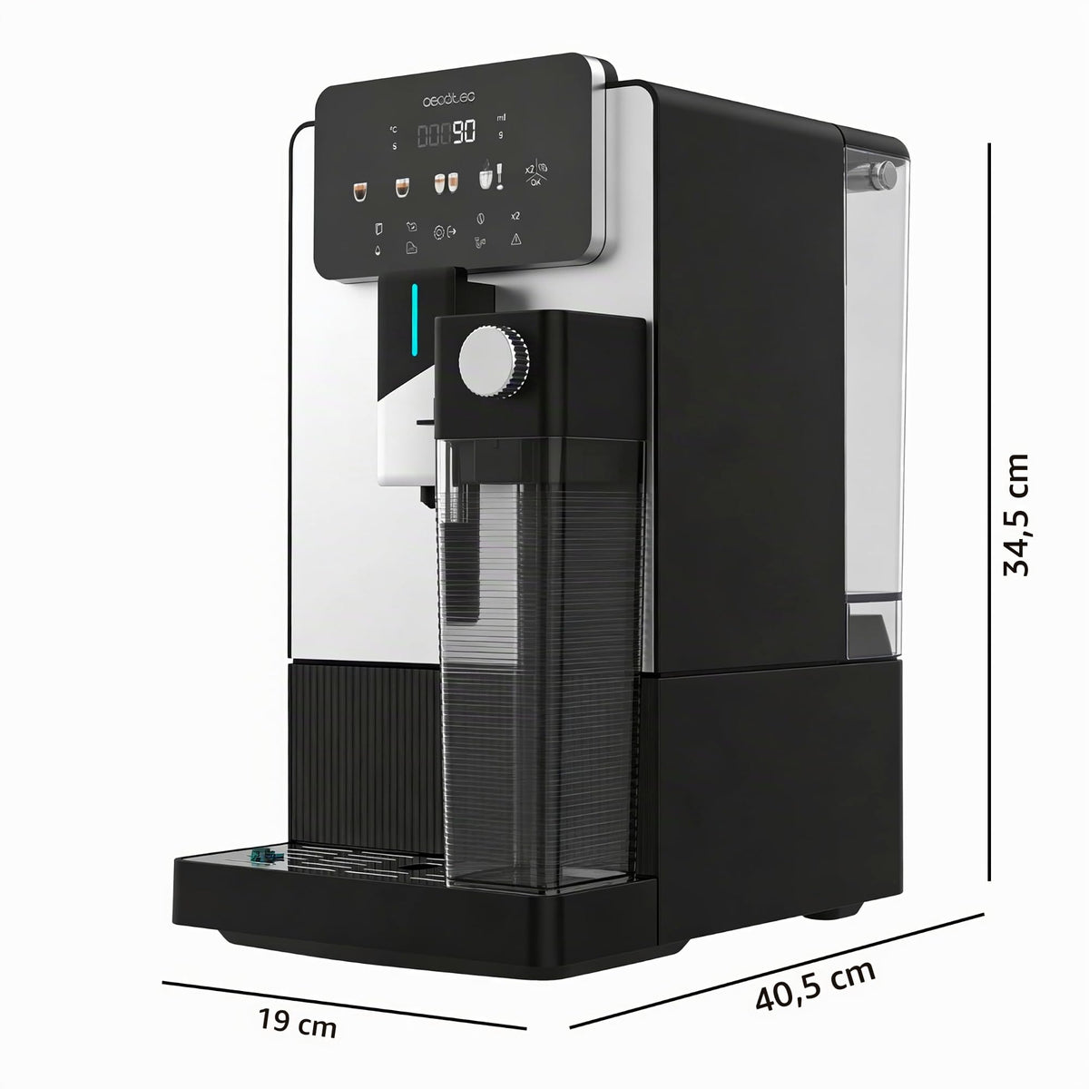 Cecotec Cremmaet Latte Art Elite Macchina da Caffè Automatica con Montalatte, 19 Bar, 6 Bevande