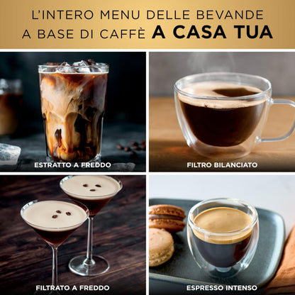 Ninja Luxe Premiere ES601EU Macchina da Caffè 3 in 1 per Espresso, Cappuccino e Caffè Filtro, Argento