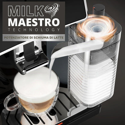 Krups Sensation Milk M50 EA912E Macchina da Caffè Automatica in Grani con Montalatte, Argento