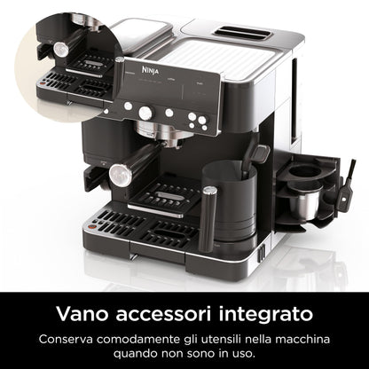 Ninja Luxe Premier ES601EUBK Macchina da Caffè 3 in 1 Espresso, Cold Brew e Caffè Filtro, Nera