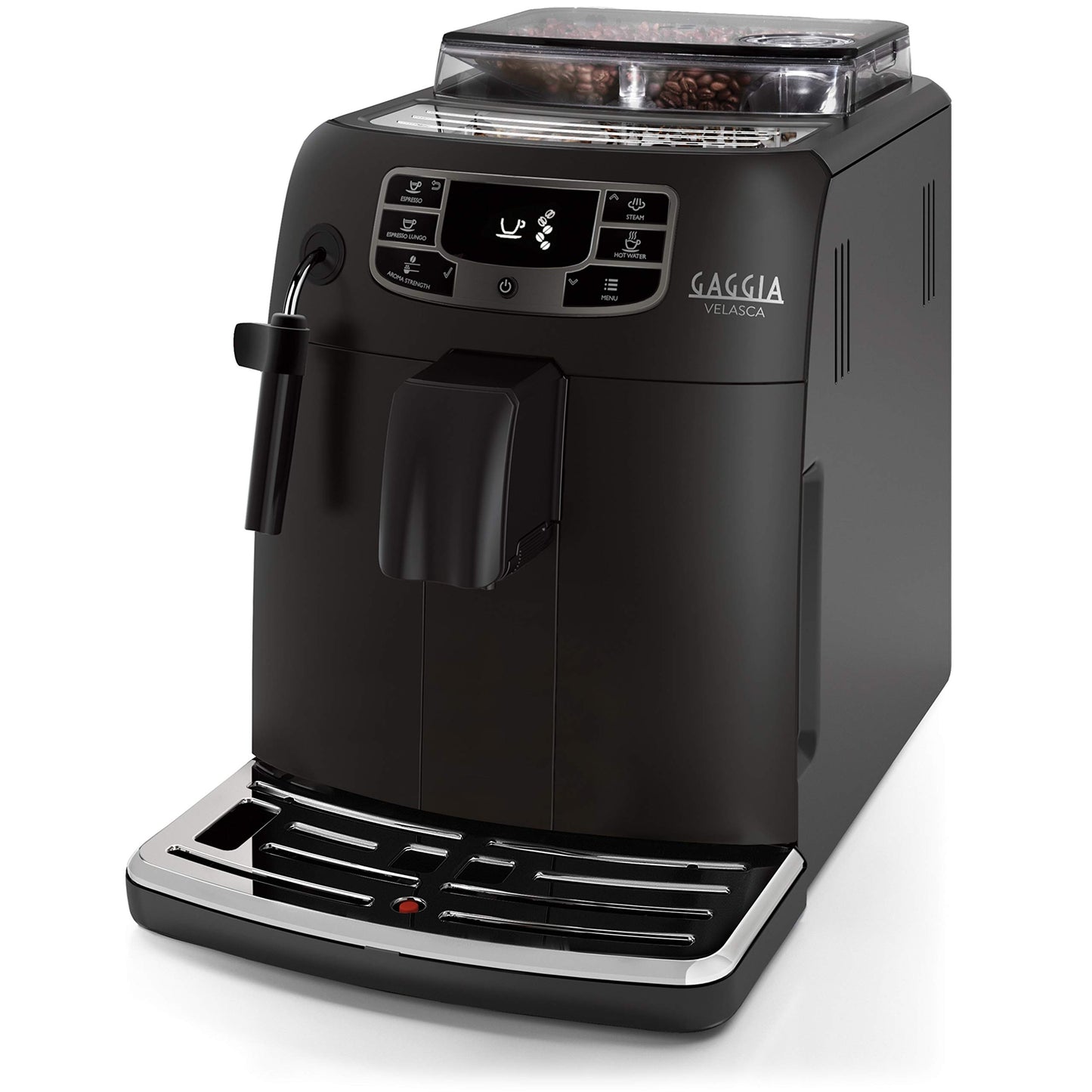 Gaggia Velasca Black RI8260/01 Macchina da Caffè Automatica per Espresso e Cappuccino, Caffè in Grani, Nera